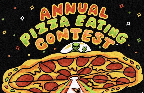 Annual Pizza Eating Contest-Pizza Joint Downtown